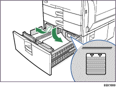 Illustration af papirkassette