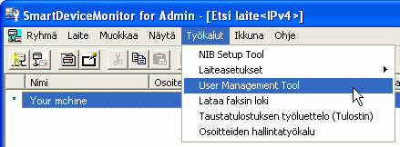 Sovelluksen näytön kuvaus