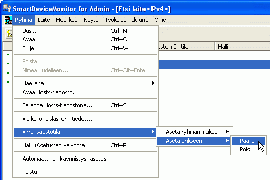 Sovelluksen näytön kuvaus
