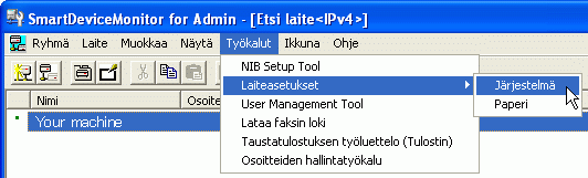 Sovelluksen näytön kuvaus