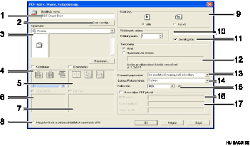 A nyomtatóvezérlő képernyőjén látható számozott jelölés bemutatása