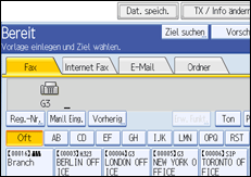 Abbildung des Bedienfelds