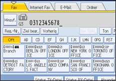Abbildung des Bedienfelds