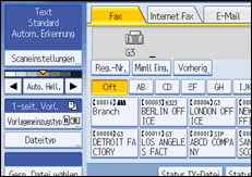 Abbildung des Bedienfelds