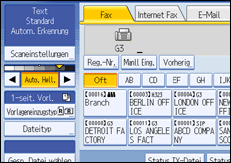 Abbildung des Bedienfelds