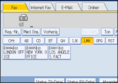 Abbildung des Bedienfelds