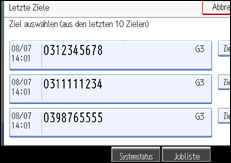 Abbildung des Bedienfelds