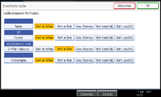 Abbildung des Bedienfelds