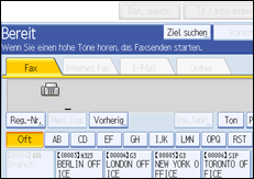 Abbildung des Bedienfelds