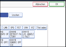 Abbildung des Bedienfelds