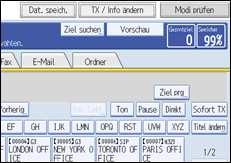 Abbildung des Bedienfelds