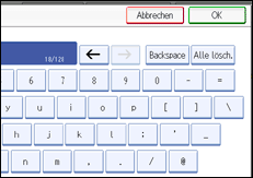 Abbildung des Bedienfelds