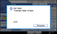 Abbildung des Bedienfelds