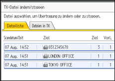 Abbildung des Bedienfelds