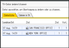 Abbildung des Bedienfelds