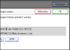 Abbildung des Bedienfelds