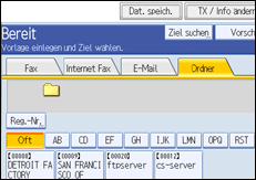 Abbildung des Bedienfelds