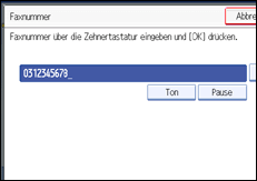 Abbildung des Bedienfelds