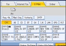 Abbildung des Bedienfelds