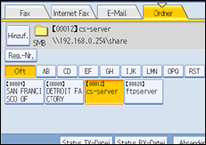 Abbildung des Bedienfelds