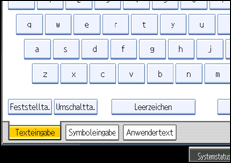 Abbildung des Bedienfelds