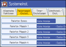 Die Abbildung zeigt die Bedienfeldanzeige