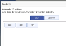 Die Abbildung zeigt die Bedienfeldanzeige