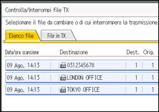Figura relativa alla schermata del pannello operativo