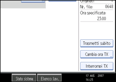 Figura relativa alla schermata del pannello operativo