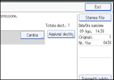 Figura relativa alla schermata del pannello operativo