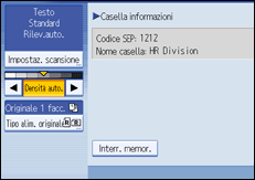 Figura relativa alla schermata del pannello operativo