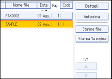Figura relativa alla schermata del pannello operativo
