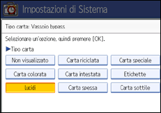 Illustrazione schermata pannello di conrollo