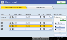 Illustrazione schermata pannello di conrollo