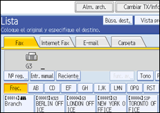 Ilustración de la pantalla del panel de operaciones