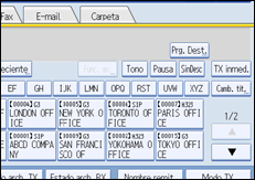 Ilustración de la pantalla del panel de operaciones
