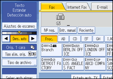 Ilustración de la pantalla del panel de operaciones