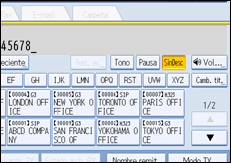 Ilustración de la pantalla del panel de operaciones
