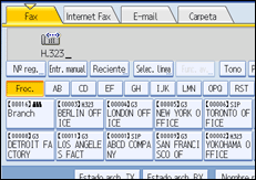 Ilustración de la pantalla del panel de operaciones