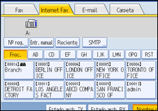 Ilustración de la pantalla del panel de operaciones