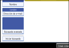 Ilustración de la pantalla del panel de operaciones