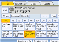 Ilustración de la pantalla del panel de operaciones