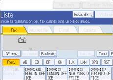 Ilustración de la pantalla del panel de operaciones