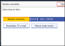 Ilustración de la pantalla del panel de operaciones