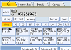 Ilustración de la pantalla del panel de operaciones