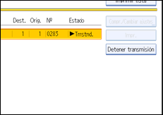 Ilustración de la pantalla del panel de operaciones
