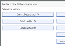 Ilustración de la pantalla del panel de operaciones