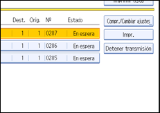 Ilustración de la pantalla del panel de operaciones