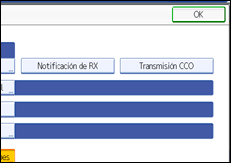Ilustración de la pantalla del panel de operaciones