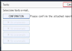 Ilustración de la pantalla del panel de operaciones